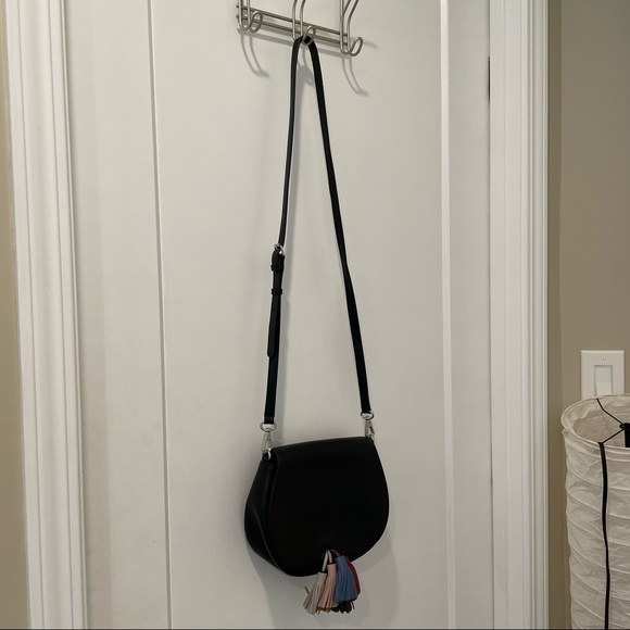 ⭐️ Rebecca Minkoff Sofia Multicolor Tassel Rainbow Black Leather Crossbody Bag - Picture 16 of 16